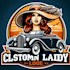 do custom mascot lady classic car print logo