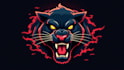 design creative black panther mascot logo with express delivery
