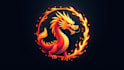 design an awesome dragon fire mascot logo with express delivery