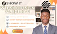 build showit photographer website wix website design, redesign carrd landingpage