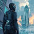 do cyberpunk, sci fi, robot, mecha character concept art