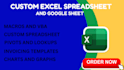 do microsoft excel spreadsheet, excel vba, macros, dashboard, google sheets