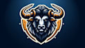 do bull head buffalo mascot logo design