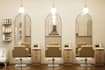 design modern beauty and hair salon interior with 3d rendering and floor plan