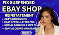 reinstate permanent ebay suspension invoice ebay restriction with appeal letter