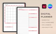 create printable planner or hyperlink digital planner, journal, for KDP or etsy