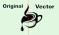 convert raster image to vector and do vector tracing