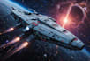 create a sci fi spaceship art