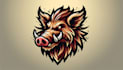 do wild boar head mascot logo design