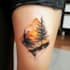 create sleeve tattoo design in geometric style
