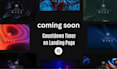 professional coming soon and landing page design with countdown timer