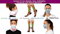 do eye catching unique, socks neck gaiter and face mask design