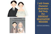 create character illustration half body