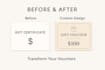 design modern gift certificates, coupons, and vouchers