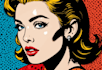 draw a retro pop art roy lichtenstein style