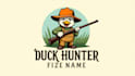 design creative luxury duck hunter mascot logo in 12 hours
