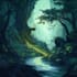 draw fantasy background and landscape
