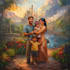 design a professional disney family portrait