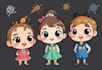 design cute vector cartoon characters for animation