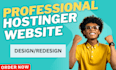 hostinger website design,wordpress hostinger website