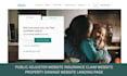 build public adjuster website insurance claim website property damage website