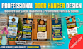 design  door hanger, flyer and print marketing materials