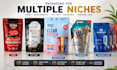 design premium pouch bag packaging with front and back layout