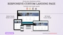 create a modern responsive landing page in HTML CSS js or basic react