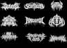design death metal logo with texture and chrome effect