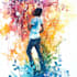 illustrate watercolor portrait illustration