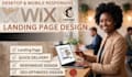 design a modern elementor or wix landing page