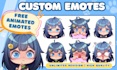create custom emotes, animated emotes, sub badges, or bulk for twitch, stream