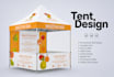 design tent, table cover, flag and canopy tent