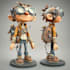 create a cool 3d character with textures