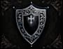 drow unique medieval, fantasy, game title logo
