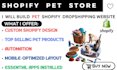 build shopify pet store design automated dropshipping website