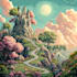 create stunning fantasy landscape, background illustration