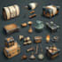create 2d game ui and game icon, object, props, 2d art