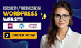 design and redesign a wordpress website with complete SEO