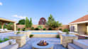 do backyard design, garden design, pool, patio, fireplace