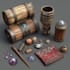 make a 2d model objects, props