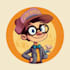 create retro vintage cartoon character illustration