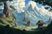 create concept art, fantasy landscapes, background scenes