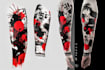 do premium trash polka design , sleeve tattoo