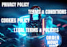 write a professional privacy policy for your website or app