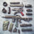 draw detailed 3d weapons with an epic style