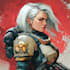make a warhammer 40k character art illustration