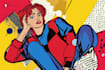 draw a retro pop art roy lichtenstein style