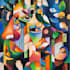 create magical abstract art, psychedelic, surrealism, cubism