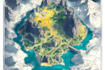 do a fantasy map illustration isometric map, 2d vector map
